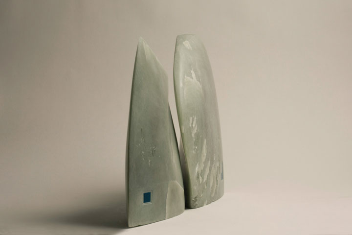 Chloe desrousseaux, Rituel, steatite, encastrement, completude, rituel japonais, sculpture douceur, apaisement, sculpture apaisement,  